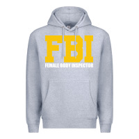 Heather Grey FBI, Female Body Inspector Funny Premium Hoodie - DesigneFamous