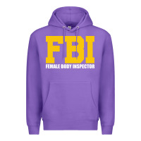 Purple FBI, Female Body Inspector Funny Premium Hoodie - DesigneFamous
