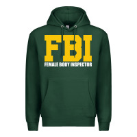 Sports Green FBI, Female Body Inspector Funny Premium Hoodie - DesigneFamous