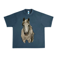Midnight Navy horse Urban Heavy Tee - RanaPortraitStore