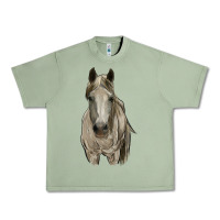 Oil Green horse Urban Heavy Tee - RanaPortraitStore