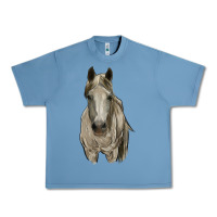 Pebble Blue horse Urban Heavy Tee - RanaPortraitStore