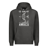 Charcoal Heather e 3 sentry awacs plane gift Premium Hoodie - DesigneFamous