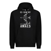Black e 3 sentry awacs plane gift Premium Hoodie - DesigneFamous