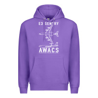 Purple e 3 sentry awacs plane gift Premium Hoodie - DesigneFamous