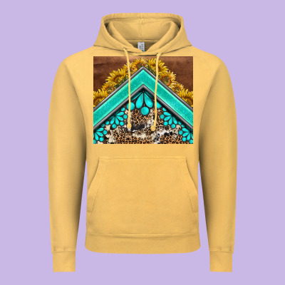 Western  Sunflower Turquise Gemstone  Tumbler Vintage Hoodie Designed By Barkaloodesign