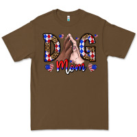Cacao America Dog Mama Premium Tee - CowhideDigitalArt