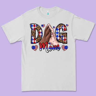 America Dog Mama Premium Tee Designed By Cowhidedigitalart
