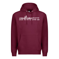 Burgundy uss nimitz navy supercarrier aircraft carrier gift Premium Hoodie - DesigneFamous