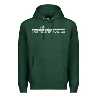Sports Green uss nimitz navy supercarrier aircraft carrier gift Premium Hoodie - DesigneFamous