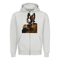 Dove Grey Pet Portraits, Custom Pet Portraits, Renaissance Pet Portraits, Zipper Hoodie - RanaPortraitStore
