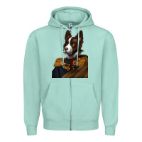 Seafoam Pet Portraits, Custom Pet Portraits, Renaissance Pet Portraits, Zipper Hoodie - RanaPortraitStore