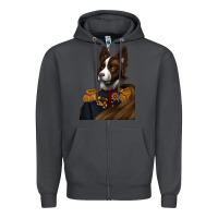 Smoke Pet Portraits, Custom Pet Portraits, Renaissance Pet Portraits, Zipper Hoodie - RanaPortraitStore
