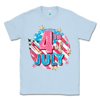 Dusty Blue 4th of July Classic Tee - FaDigitalArtStudio