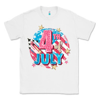 White 4th of July Classic Tee - FaDigitalArtStudio