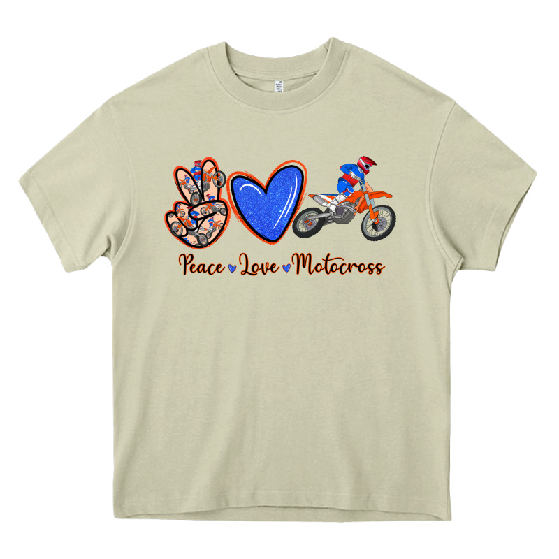 Peace Love Motocross Heavy Core Tee by RanaPortraitStore | Teevron