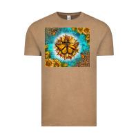 Vintage Coffee Monarch Butterfly Sunflower Vintage Tee - LillyAllenDesigns