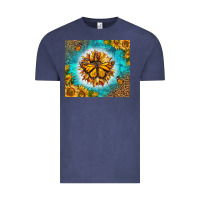 Vintage Denim Monarch Butterfly Sunflower Vintage Tee - LillyAllenDesigns