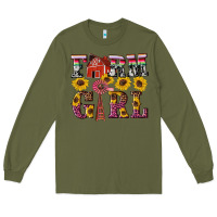 Army Green western farm girl Long Sleeve Tee - Artiststas