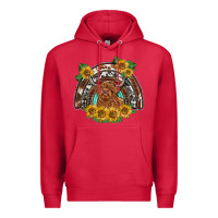 Cardinal scottish calf sunflowers rainbow Premium Hoodie - BarkalooDesign