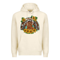 Tofu scottish calf sunflowers rainbow Premium Hoodie - BarkalooDesign