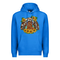 True Royal scottish calf sunflowers rainbow Premium Hoodie - BarkalooDesign