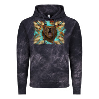 Cloud Black bear native American background Vintage Hoodie - BarkalooDesign