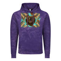 Cloud Purple bear native American background Vintage Hoodie - BarkalooDesign