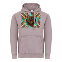 Vintage Zinc bear native American background Vintage Hoodie - BarkalooDesign