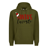 Army Green Santa's Favorite Ho Premium Hoodie - DesigneFamous