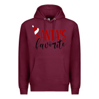 Burgundy Santa's Favorite Ho Premium Hoodie - DesigneFamous