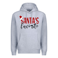 Heather Grey Santa's Favorite Ho Premium Hoodie - DesigneFamous