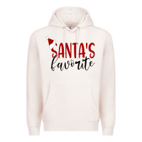 Pale Pink Santa's Favorite Ho Premium Hoodie - DesigneFamous