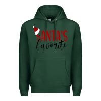 Sports Green Santa's Favorite Ho Premium Hoodie - DesigneFamous