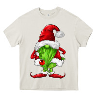 Cream green christmas gnomes Heavy Core Tee - FaDigitalArtStudio