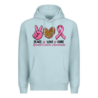 Blue Mist peace love cure Premium Hoodie - RanaPortraitStore