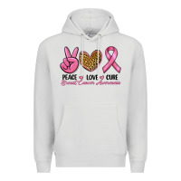 Dove Grey peace love cure Premium Hoodie - RanaPortraitStore