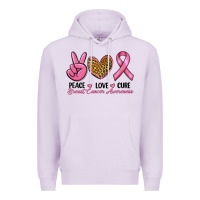 Lilac peace love cure Premium Hoodie - RanaPortraitStore
