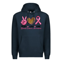Navy peace love cure Premium Hoodie - RanaPortraitStore