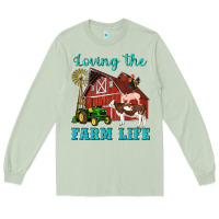 Matcha western loving the farm life barn cow pig rooster tractor wind wheel Long Sleeve Tee - Artiststas