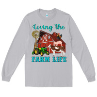 Moon Dust western loving the farm life barn cow pig rooster tractor wind wheel Long Sleeve Tee - Artiststas