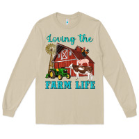 Mushroom western loving the farm life barn cow pig rooster tractor wind wheel Long Sleeve Tee - Artiststas