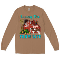 Toasted Coconut western loving the farm life barn cow pig rooster tractor wind wheel Long Sleeve Tee - Artiststas