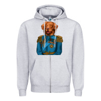 Heather Grey Golden Retriever Dog Portrait,Custom Pet Portraits,Renaissance Dog Zipper Hoodie - RanaPortraitStore