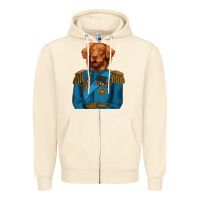 Sandshell Golden Retriever Dog Portrait,Custom Pet Portraits,Renaissance Dog Zipper Hoodie - RanaPortraitStore