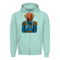 Seafoam Golden Retriever Dog Portrait,Custom Pet Portraits,Renaissance Dog Zipper Hoodie - RanaPortraitStore