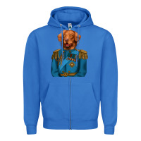 True Royal Golden Retriever Dog Portrait,Custom Pet Portraits,Renaissance Dog Zipper Hoodie - RanaPortraitStore