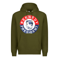 Army Green vintage 1960 kennedy for president Premium Hoodie - DesigneFamous