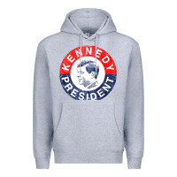 Heather Grey vintage 1960 kennedy for president Premium Hoodie - DesigneFamous
