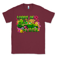 Burgundy Loads of luck St. Patricks Day Classic Tee - FaDigitalArtStudio